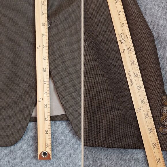 Lauren Ralph Lauren 2 Piece Suit Mens 52R Pants 50x28.5 Wool Cashmere Brown - Picture 7 of 12